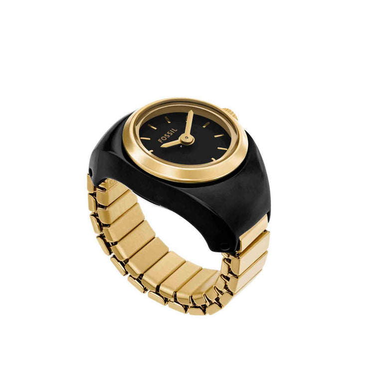 Fossil Watch Ring Black