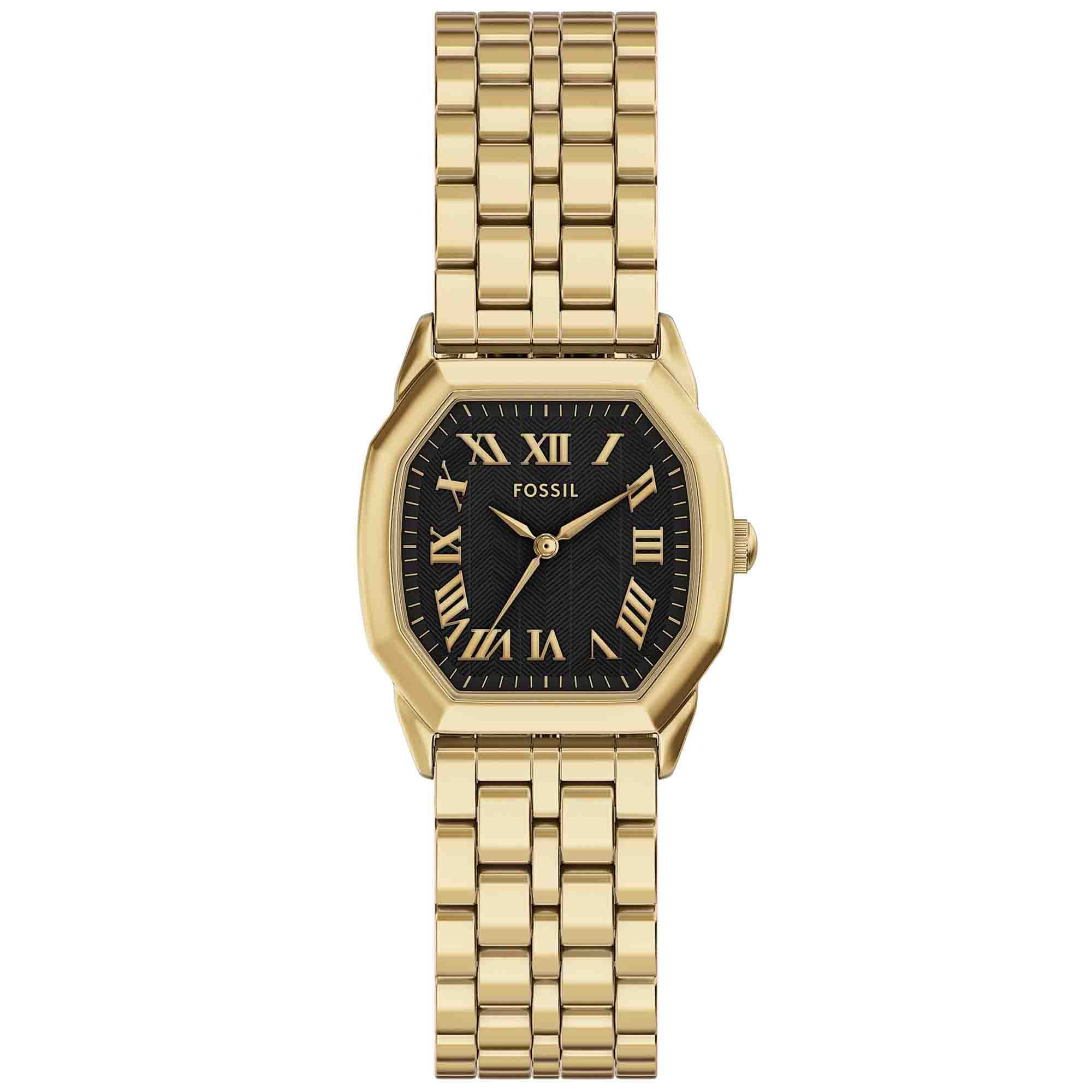 Fossil Harlow Gold Black SS | Watches.com
