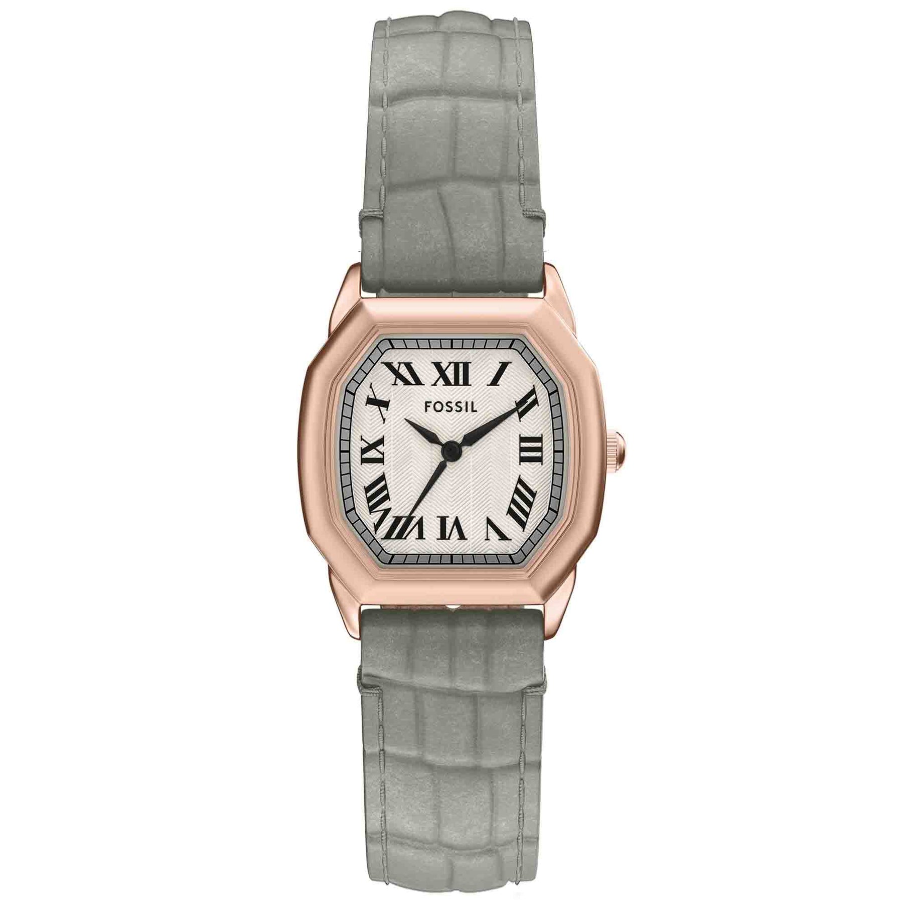 Fossil watch. Grey leather with rose gold accents FOSSIL BQ 3170 ABILENE ROSE GOLD FACE ACCENTS & SWAROVSKI  main image 2
