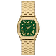 Fossil Harlow Three-Hand Green Gold SS