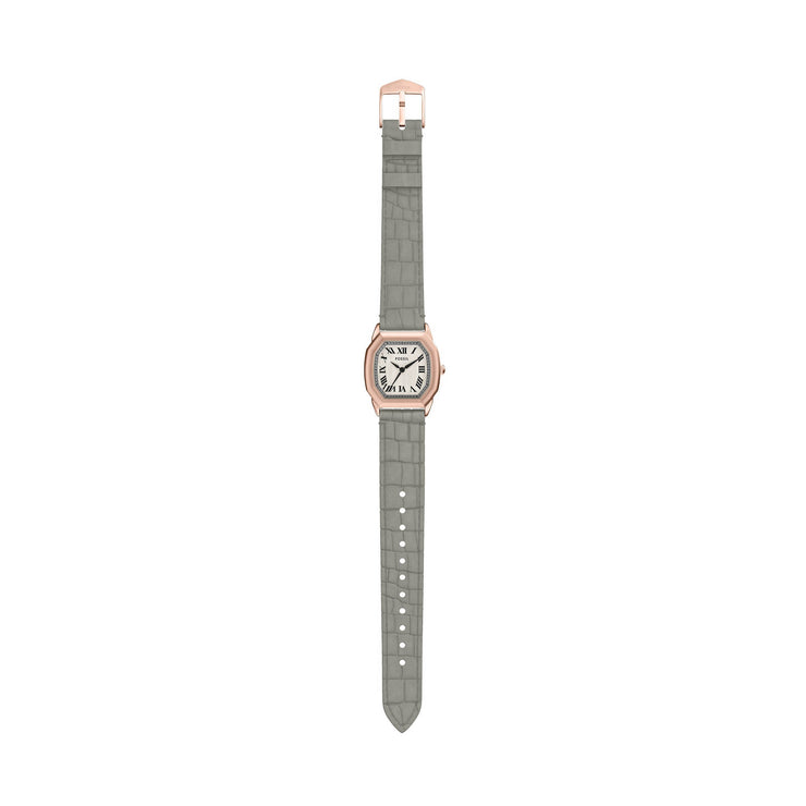 Fossil watch. Grey leather with rose gold accents Amazon.com: Fossil Men main image 4