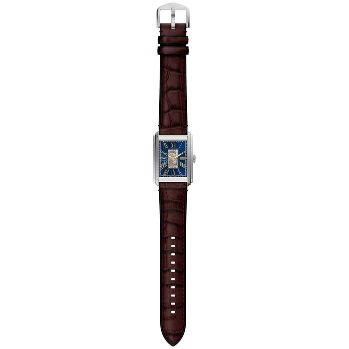 Fossil Carraway Automatic Brown Blue angled shot picture