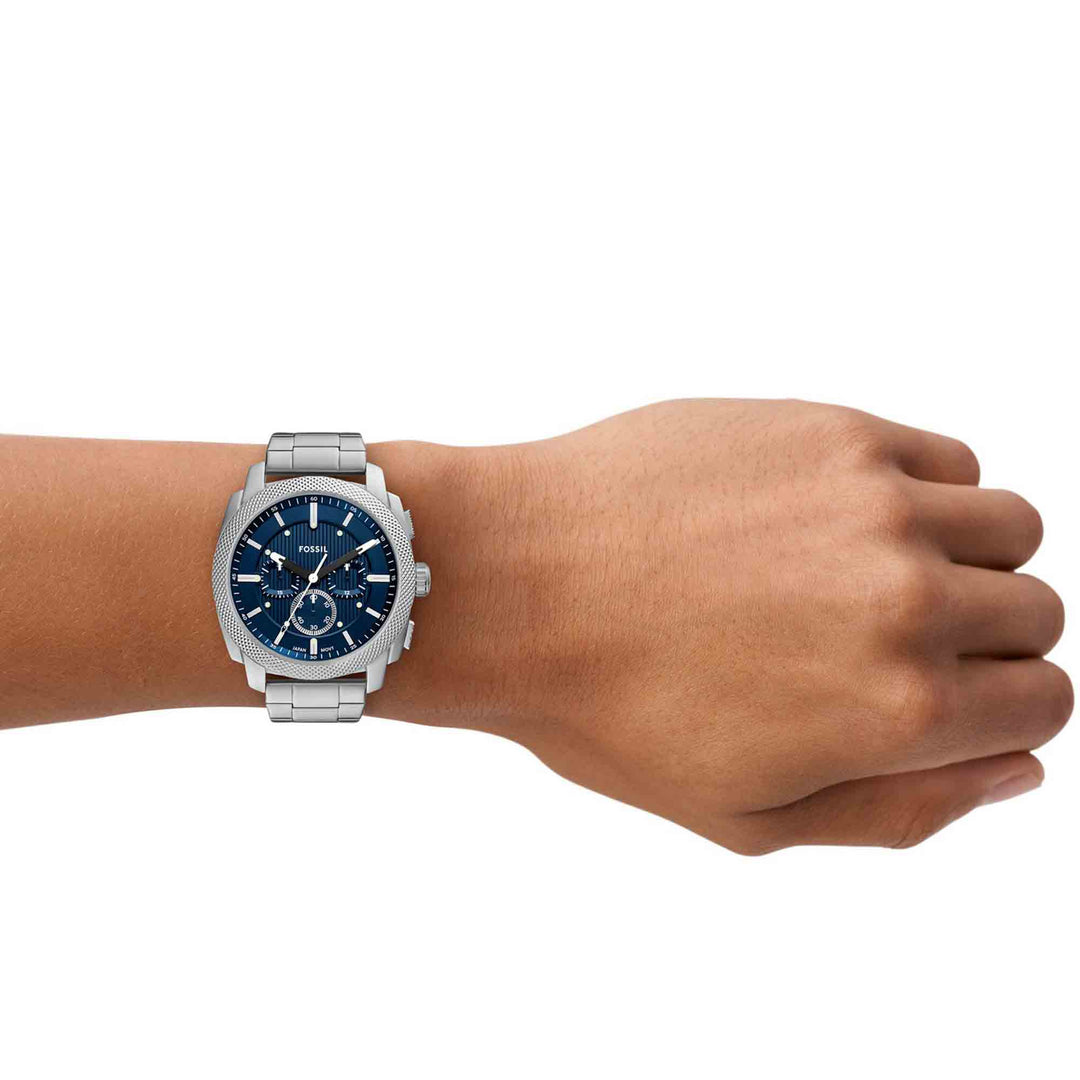Fossil Machine Chronograph Blue SS | Watches.com