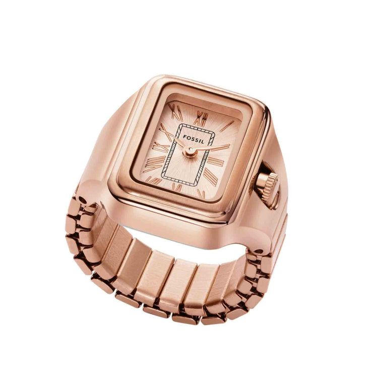 Fossil Raquel Watch Ring Rose Gold SS
