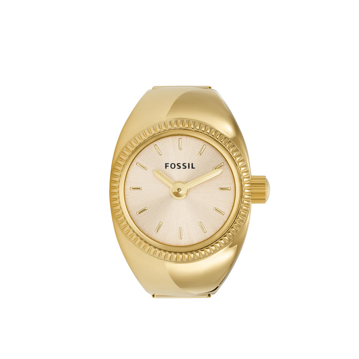 Fossil Watch Ring Two-Hand Gold SS angled shot picture