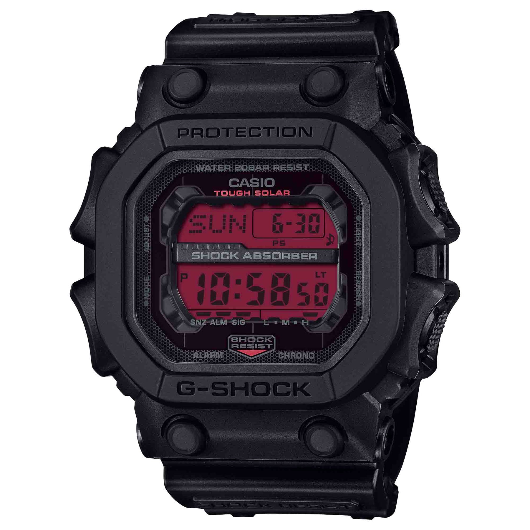 G-Shock GX56 Digital Bold Black Red | Watches.com