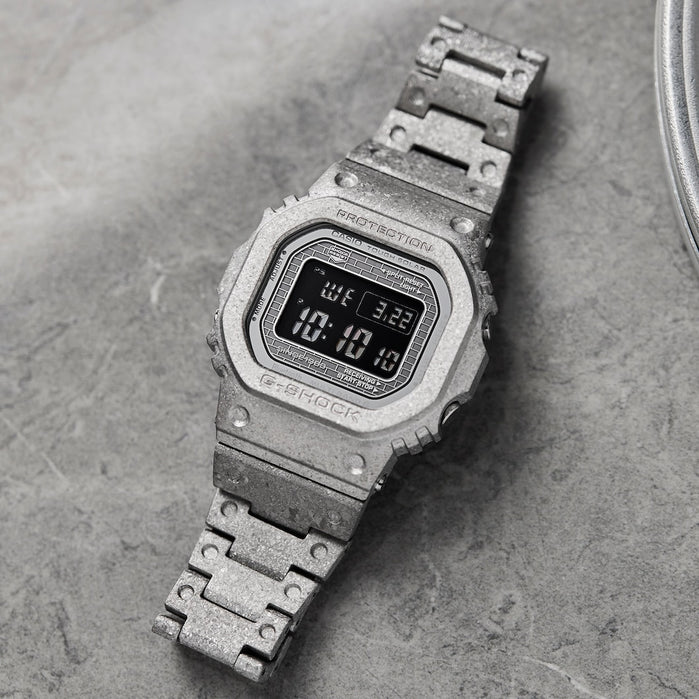 G-Shock GMWB5000 40th Anniversary Project Team Tough Silver Limited Edition angled shot picture