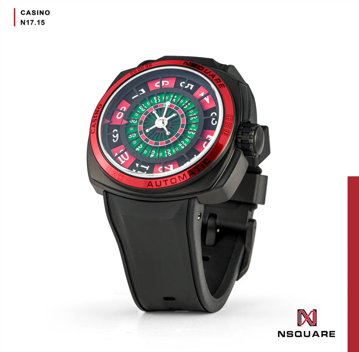 NSQUARE Casino 51mm Automatic N17.18 Black Limited Edition angled shot picture