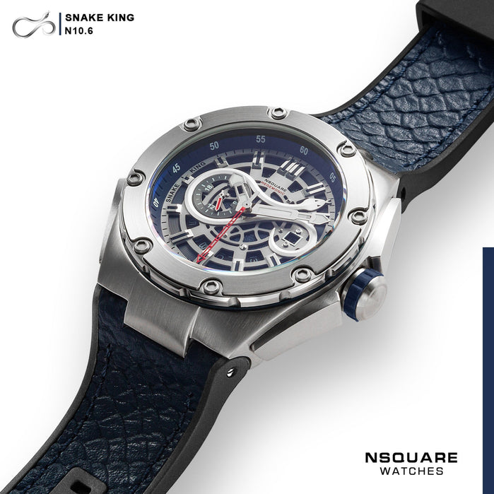 Nsquare SnakeKing Automatic 46mm Blue Steel angled shot picture