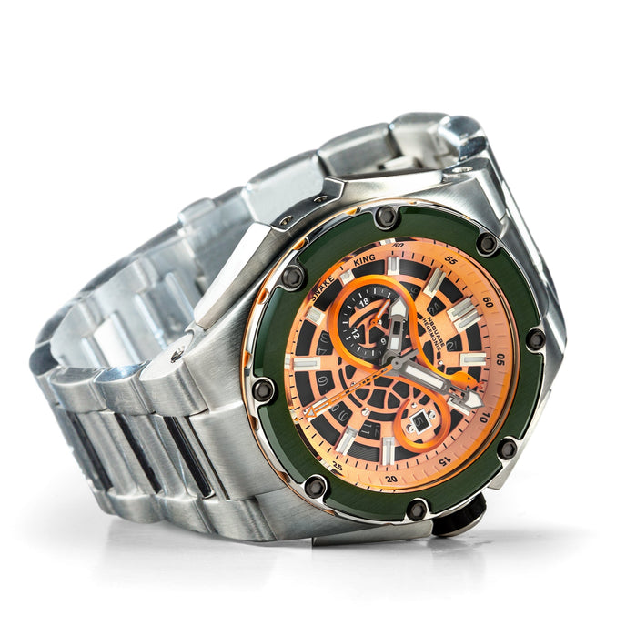 Nsquare SnakeKing Automatic 46mm Green Magic angled shot picture