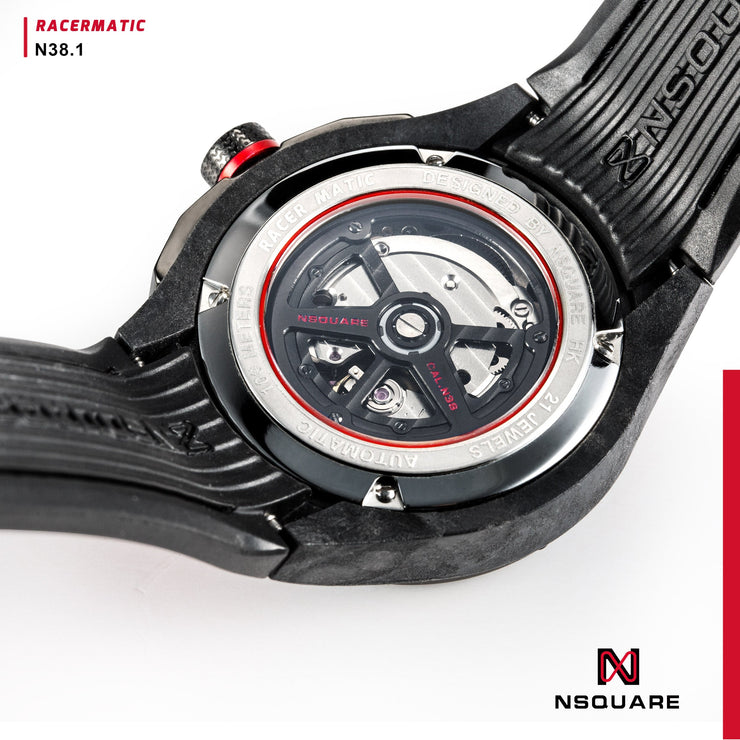 Nsquare Racermatic Automatic 44mm Black Red