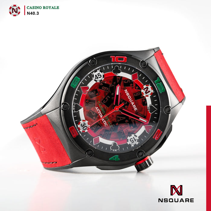 Nsquare Casino Royale Automatic 45mm Red Limited Edition angled shot picture