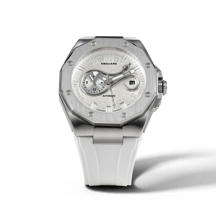 Nsquare Snake King Automatic N28.1 Lunar Silver Limited Edition angled shot picture