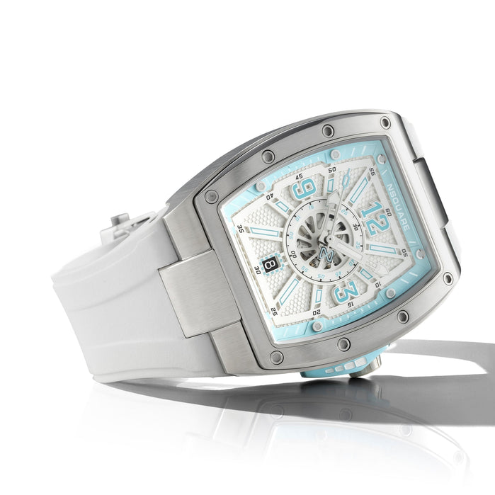 NSQUARE Gale Chaser Automatic N47.3 White Ice Blue angled shot picture