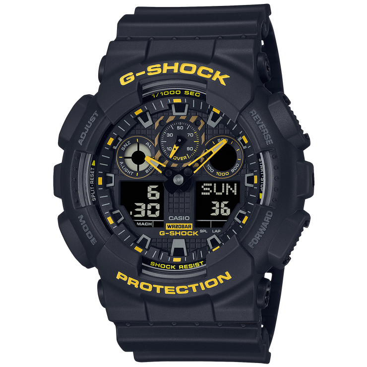 G-Shock GA100 Ana-Digi Black Yellow