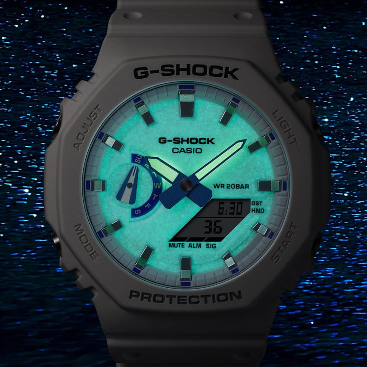 G-Shock GA2100 Hidden Glow Ana-Digi White