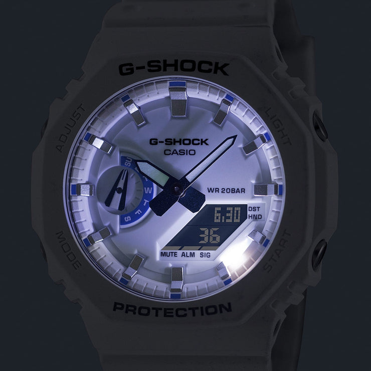 G-Shock GA2100 Hidden Glow Ana-Digi White