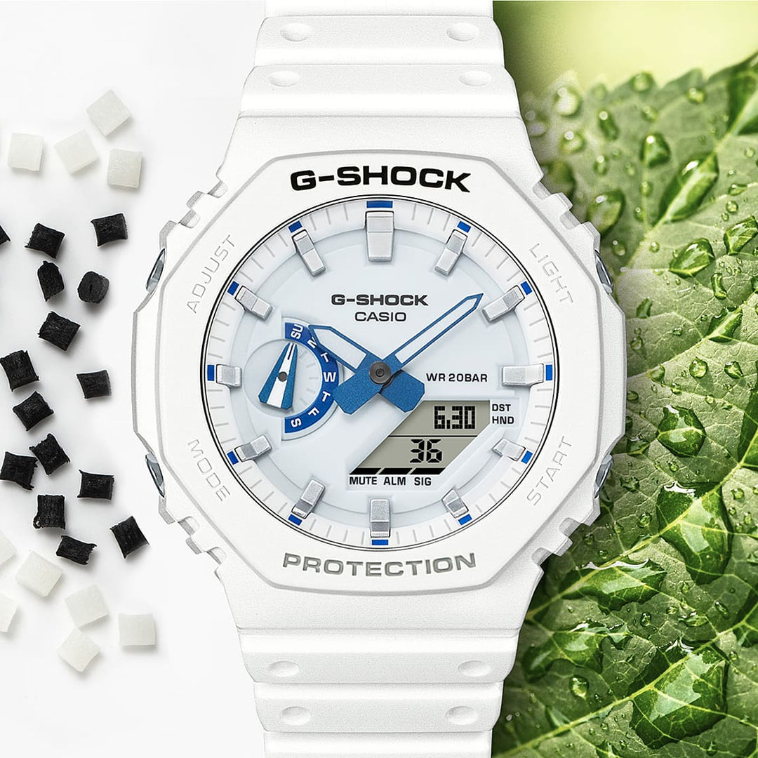G-Shock GA2100 Hidden Glow Ana-Digi White | Watches.com
