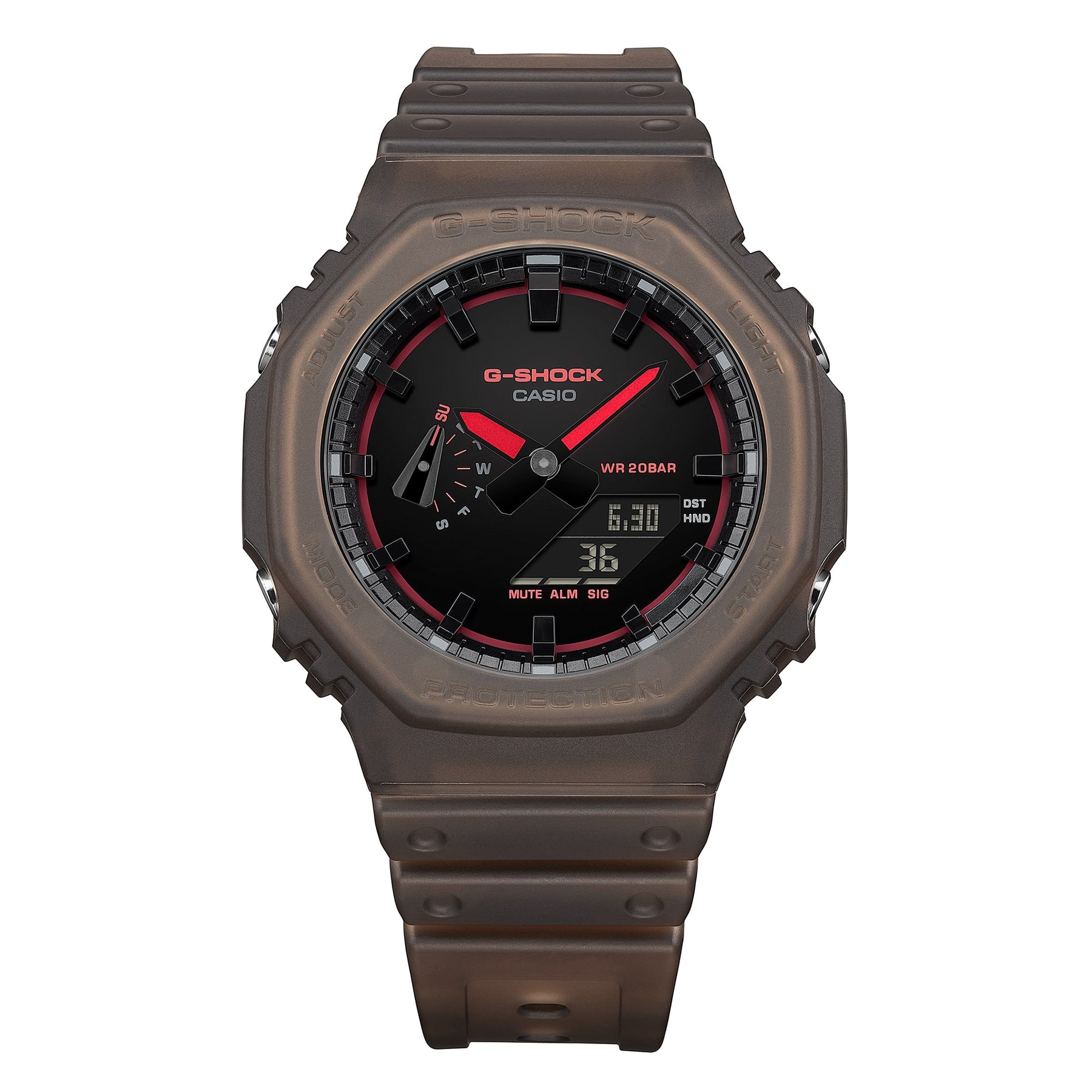 G-Shock GA2100 Smoke Light Ana-Digi Brown Pink | Watches.com