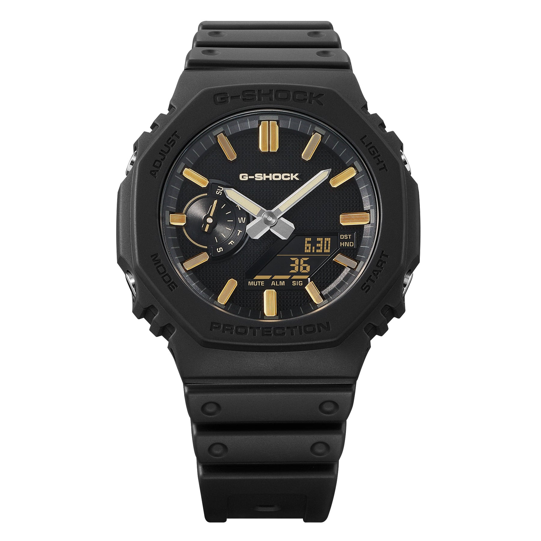 腕時計(アナログ) G-SHOCK G-Shock GA2100 Luxe Black Ana-Digi Black Gold | Watches.com