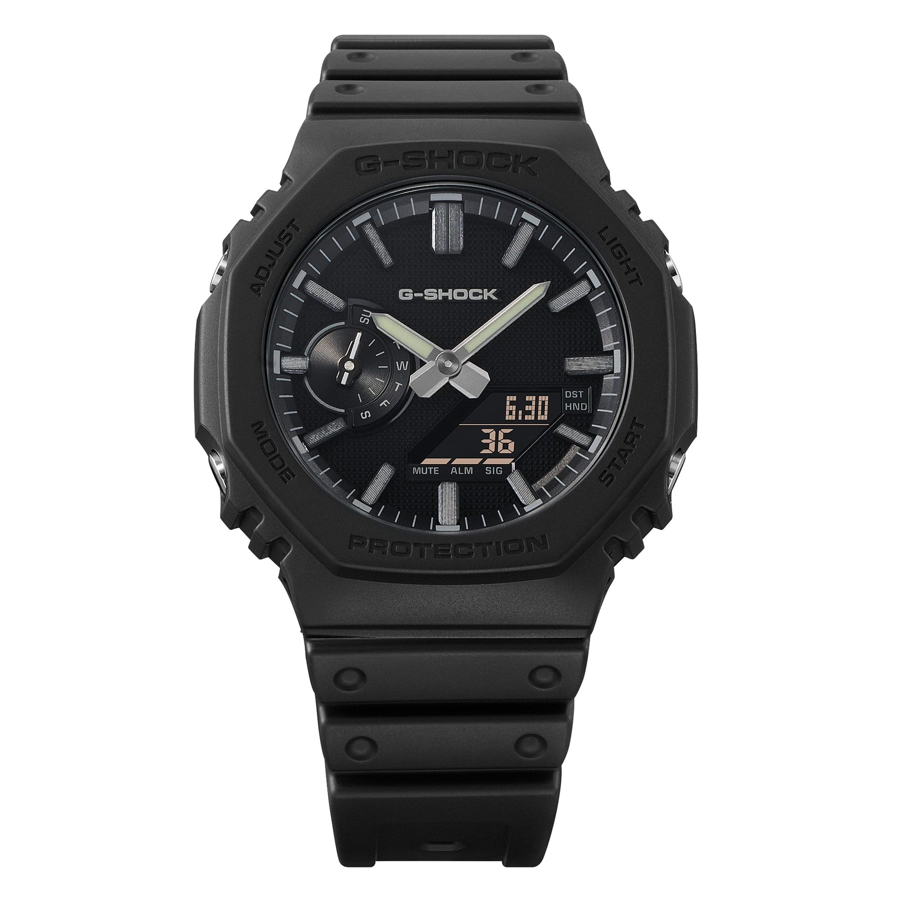 G-SHOCK GA-2100 オールブラック G-Shock GA2100 Luxe Black Ana-Digi All Black | Watches.com
