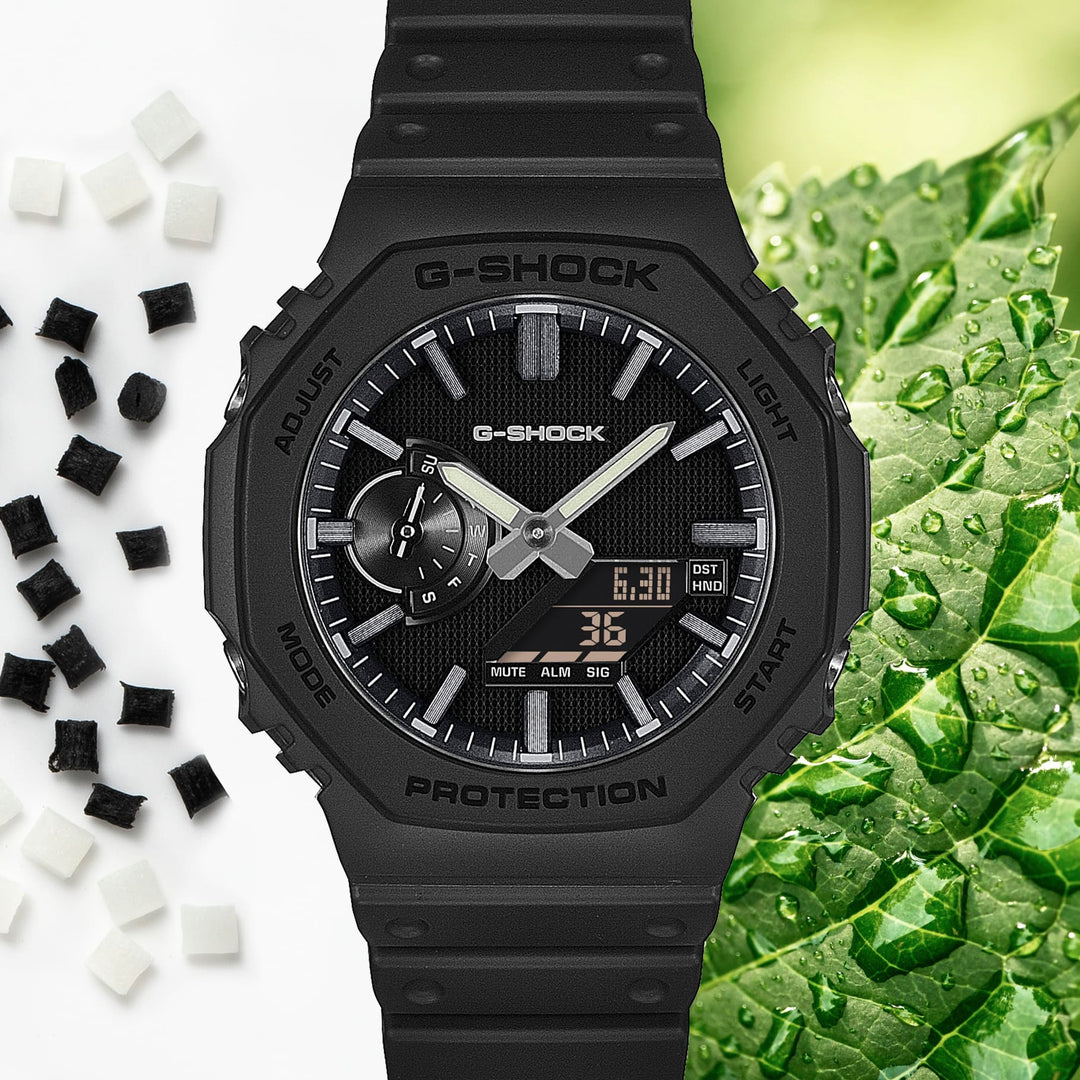 G-Shock GA2100 Luxe Black Ana-Digi All Black | Watches.com