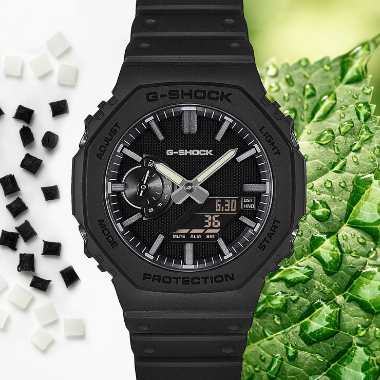 G-Shock GA2100 Luxe Black Ana-Digi All Black | Watches.com
