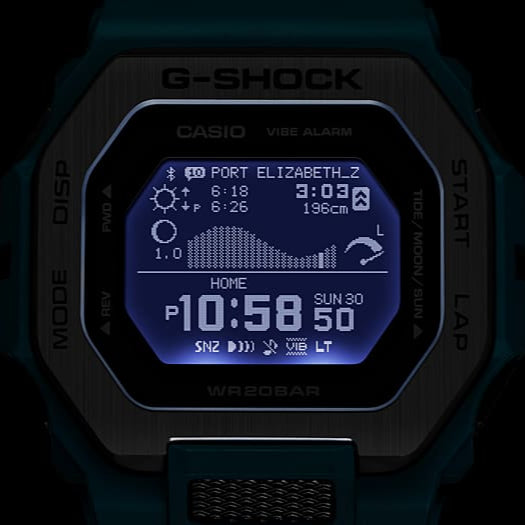 G-Shock G-Lide Tidal Connected GBX100-2 Teal Silver | Watches.com