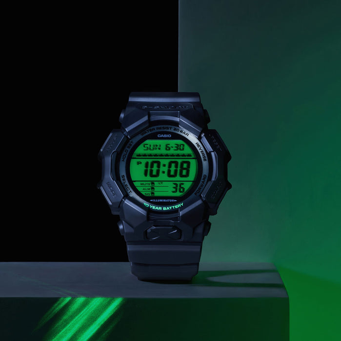 G-Shock GD010 Digital Black Green angled shot picture