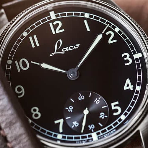 Laco Bremerhaven Handwinding Black angled shot picture