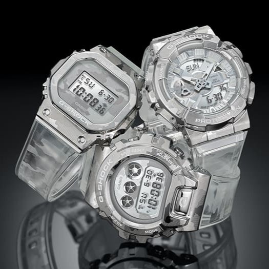 G-Shock GM5600SCM Metal Camo Silver Clear | Watches.com