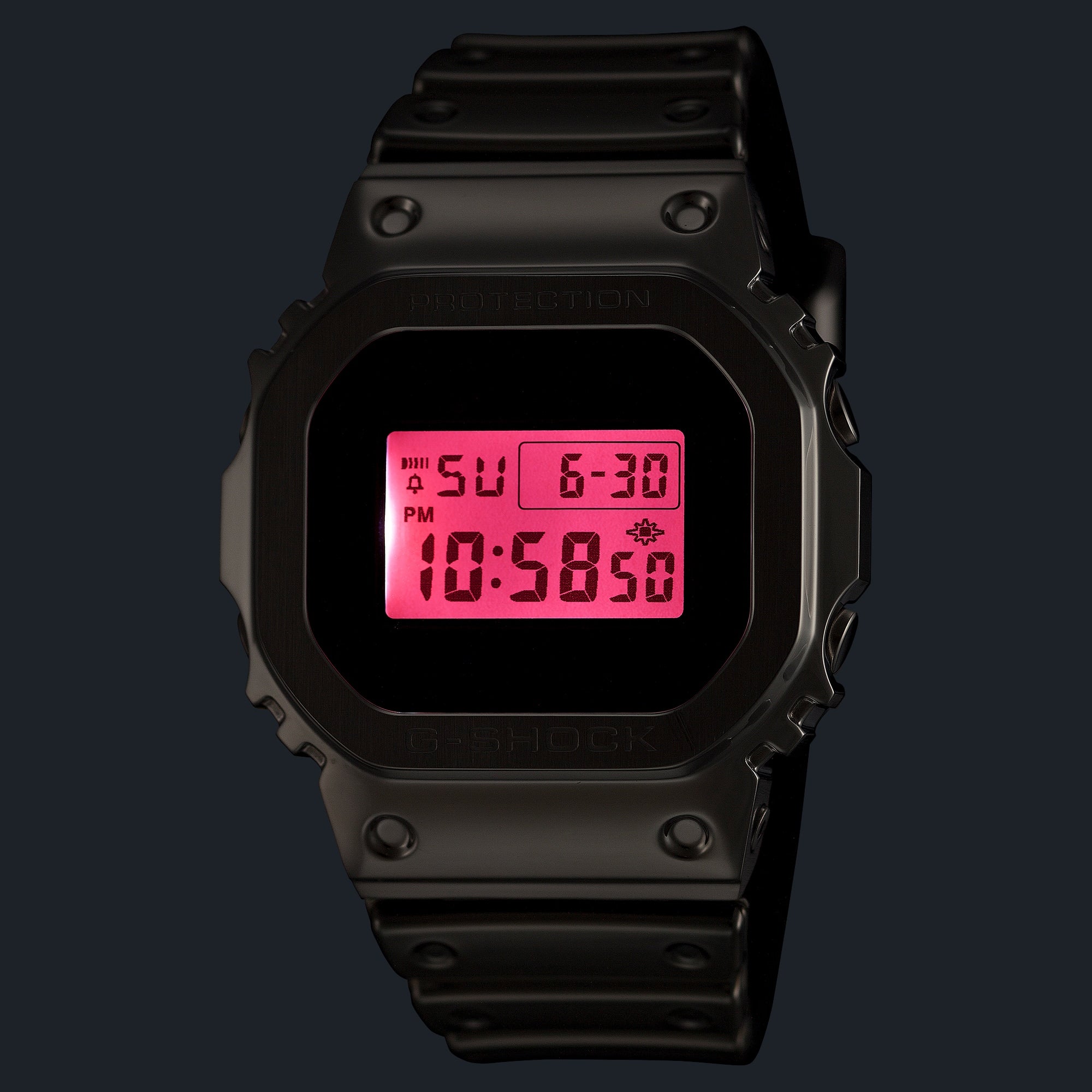 G-Shock GM5600 Digital Fine Metallic Silver Red | Watches.com