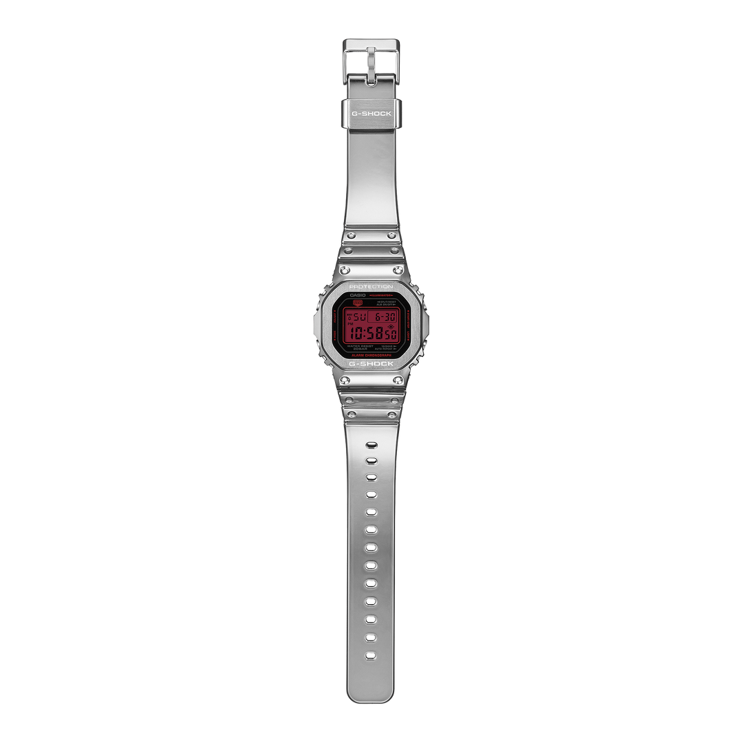 G-Shock GM5600 Digital Fine Metallic Silver Red | Watches.com