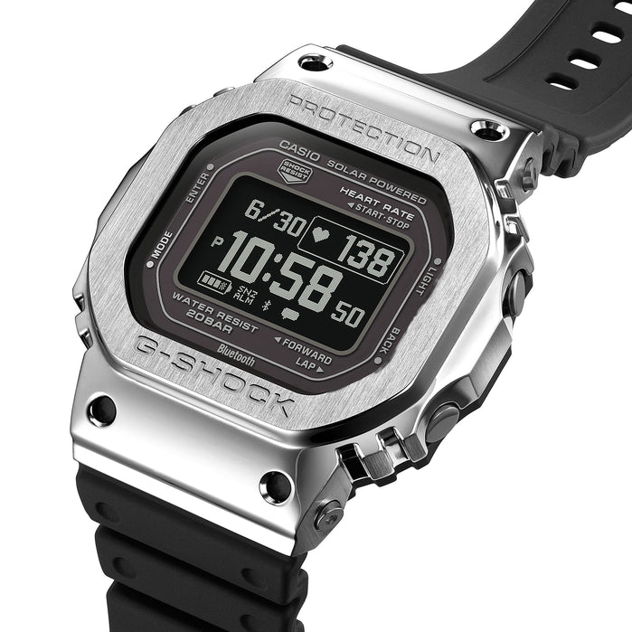 G-Shock DWH5600 G-Shock Move Heart-rate Digital Metal Silver angled shot picture