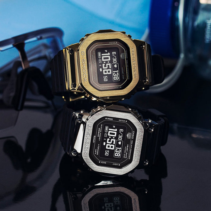 G-Shock DWH5600 G-Shock Move Heart-rate Digital Metal Gold angled shot picture