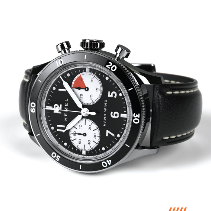 The Hemel Airstream Chronograph Black angled shot picture
