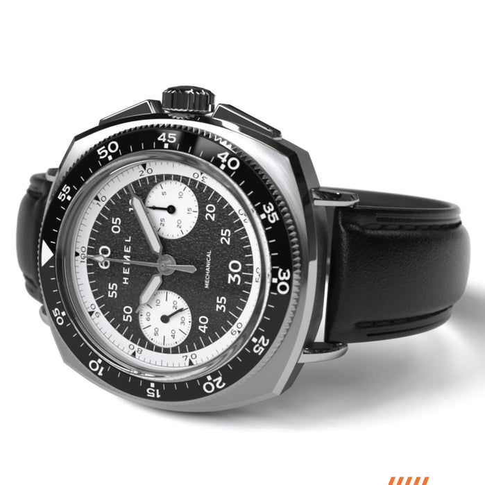 Hemel Sky Racer Hand Winding Mechanical Black angled shot picture