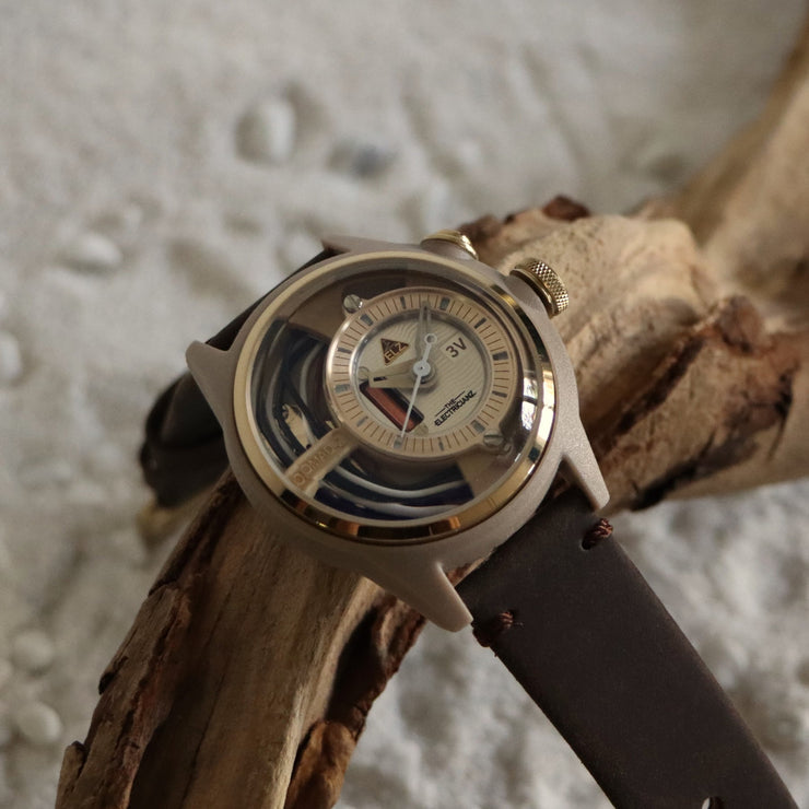 The Electricianz Nomad Z 42mm Brown Leather