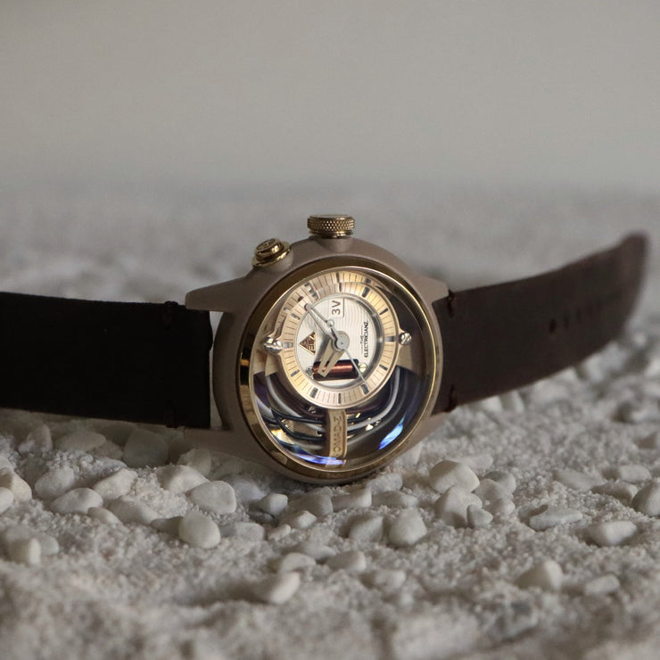 The Electricianz Nomad Z 42mm Brown Leather