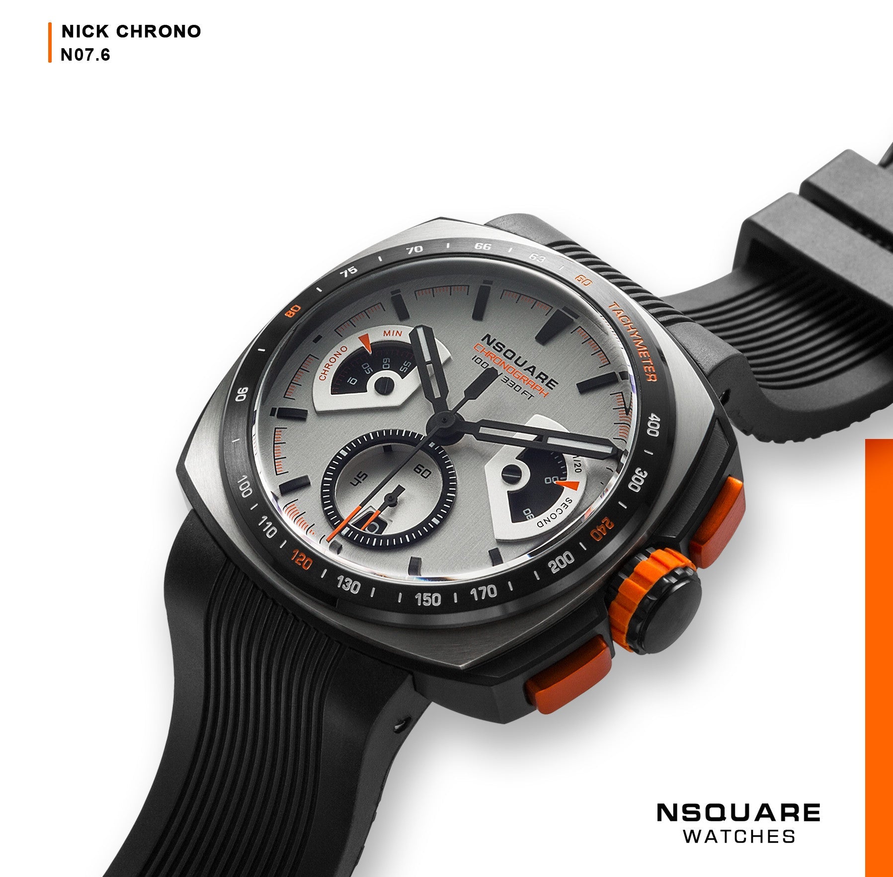 Nsquare Nick Chrono 51mm Gray – Watches.com