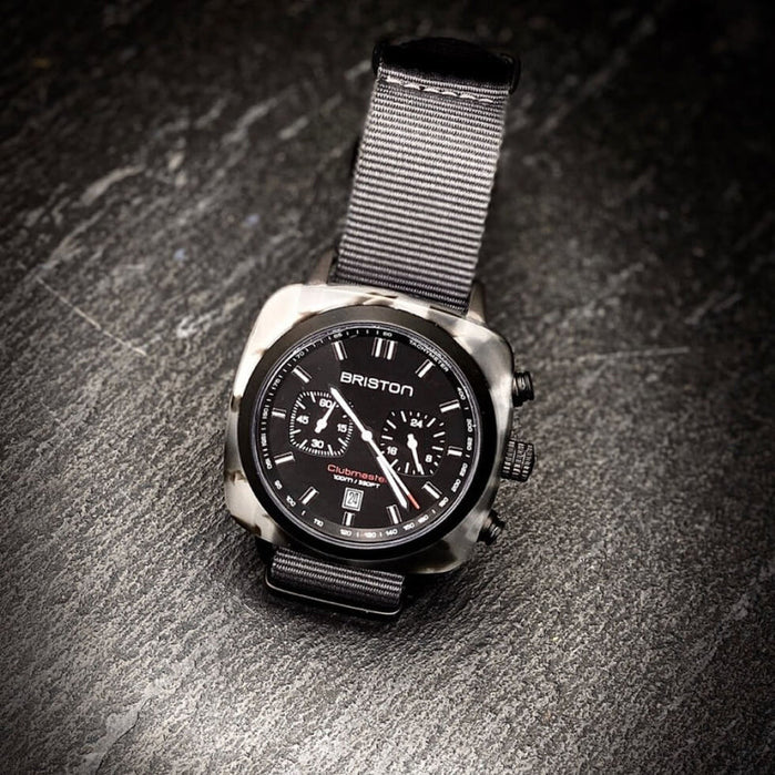 Briston Streamliner Kennedy Chrono 42mm Black PVD angled shot picture