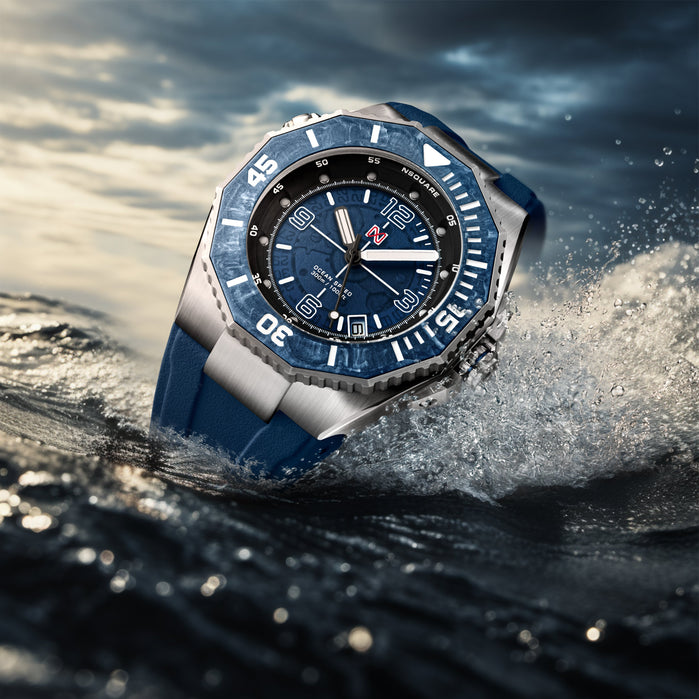 Nsquare Ocean Speed Diver Swiss Automatic 43mm Blue Steel* angled shot picture