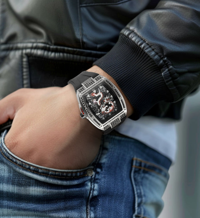 Nsquare Dragon Overloed Automatic 44mm Black angled shot picture