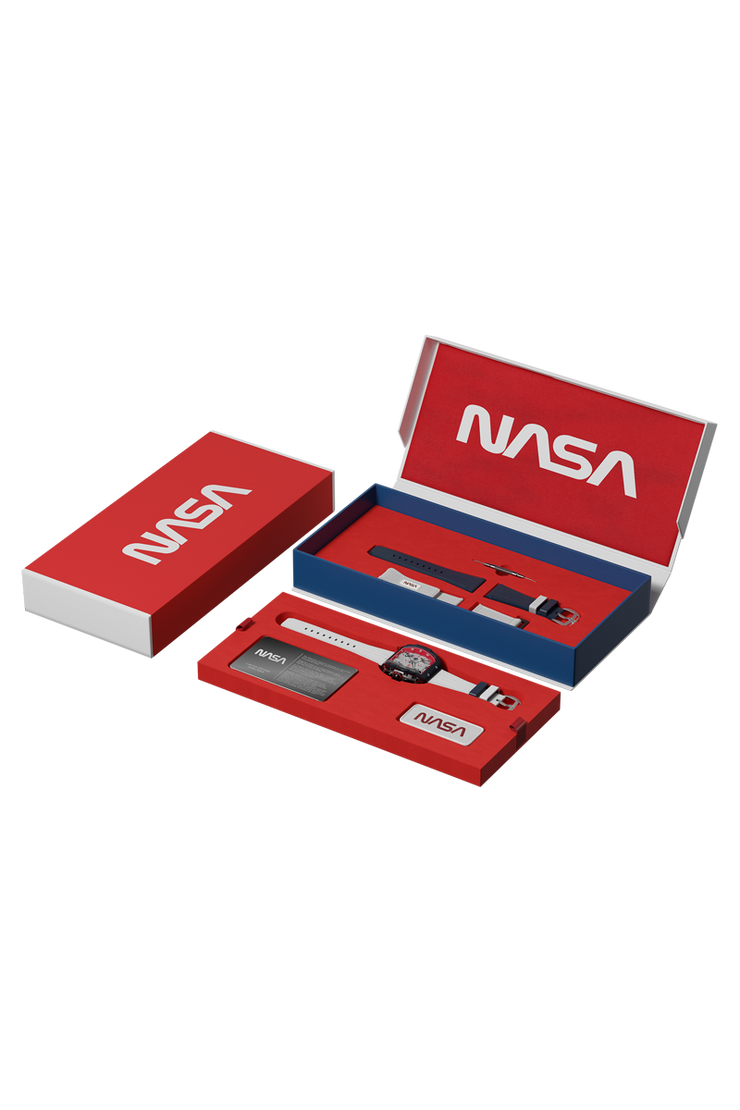 Nubeo Magellan Chronograph NASA Satellite White Limited Edition