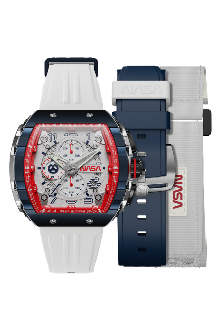 Nubeo Magellan Chronograph NASA Satellite White Limited Edition