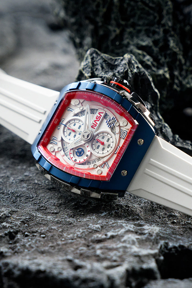 Nubeo Magellan Chronograph NASA Satellite White Limited Edition