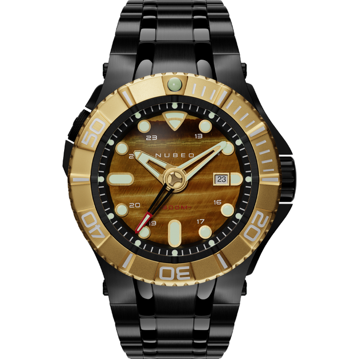 Nubeo Manta Automatic Limited Edition Tiger Eye angled shot picture