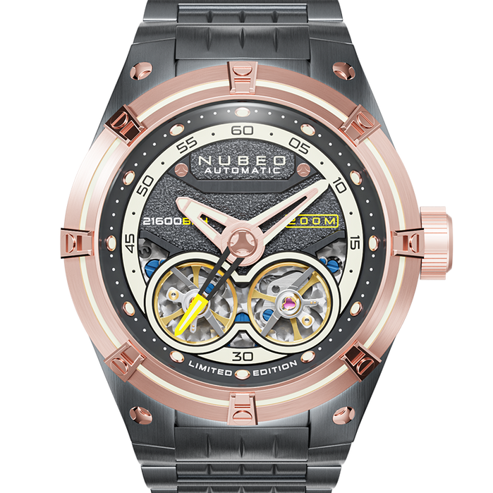 Nubeo Galileo Automatic Limited Edition Granite Gold angled shot picture