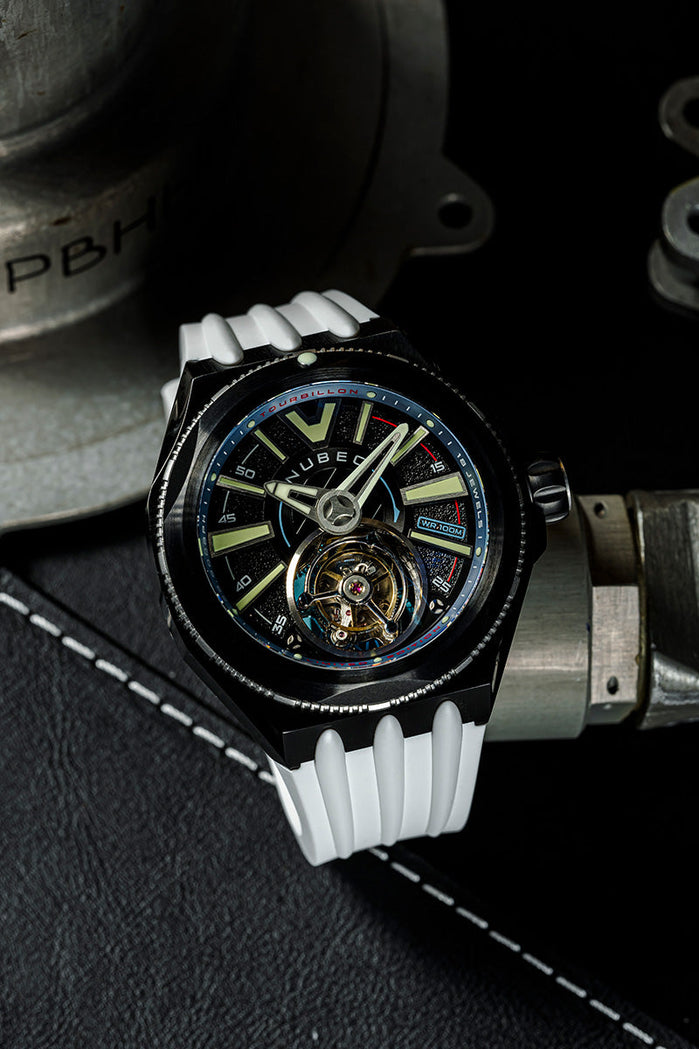 Nubeo Messenger Automatic Ice Galaxy Limited Edition angled shot picture