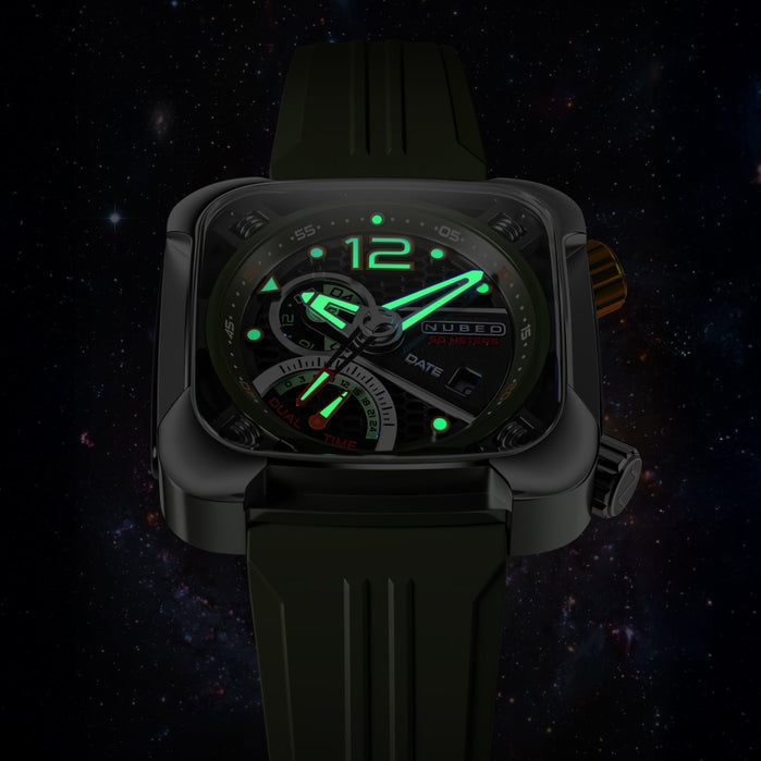 Nubeo Ecliptic Retrograde Dual Time Forest Veil angled shot picture